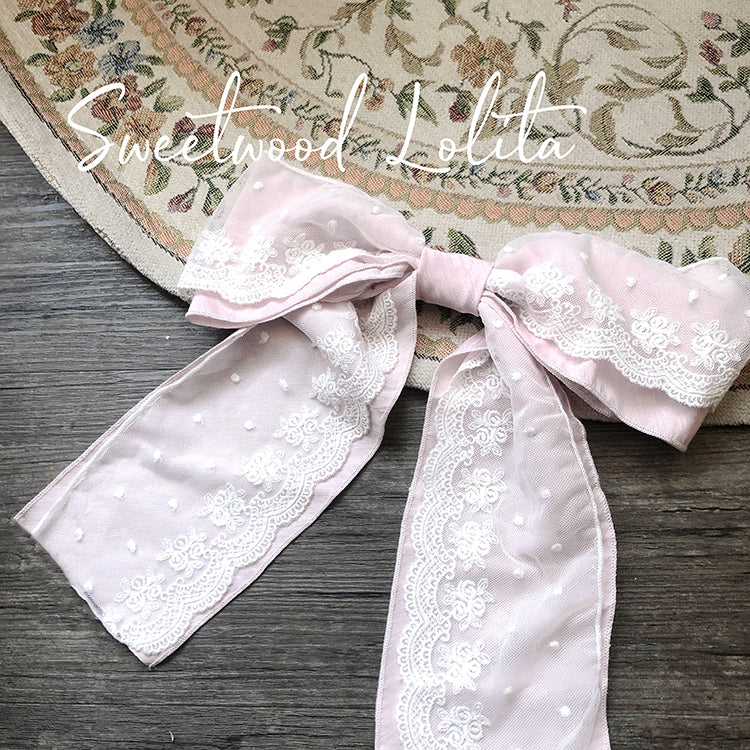Sweet Wood - CLA Vintage French Lolita OP Dress 2XL Matching hair clips (one size)