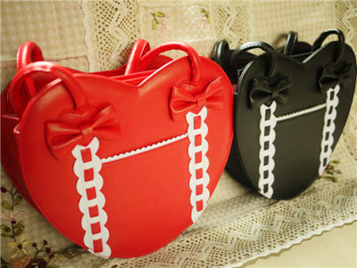 (BuyForMe) Loris~Satin Bridge~Heart-shape Lolita Bag   