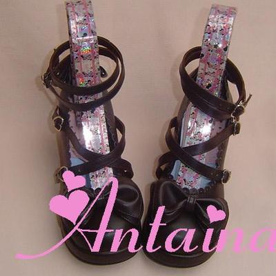 Antaina~Sweet Chunky Heels Lolita Shoes Size 37-40 matte coffee 37 