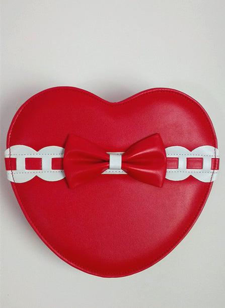 Loris - Cute Heart Bag Lolita Women Bag red and white