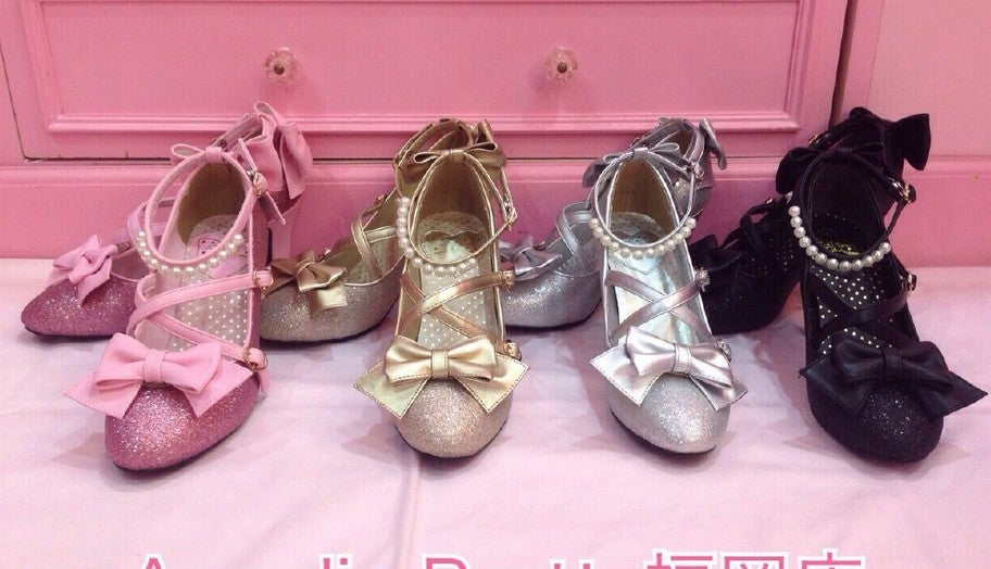 Antaina - Thin Heel Princess Lolita Shoes Plus Size 45-48
