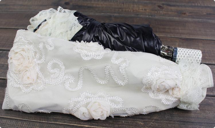HualiBaLa - Foldable Sunscreen Lace Flounce Multicolors Lolita Parasol