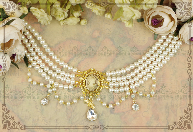 Rose of Sharon~ Classic Lolita Tiered Pearl Chain 1604:48741