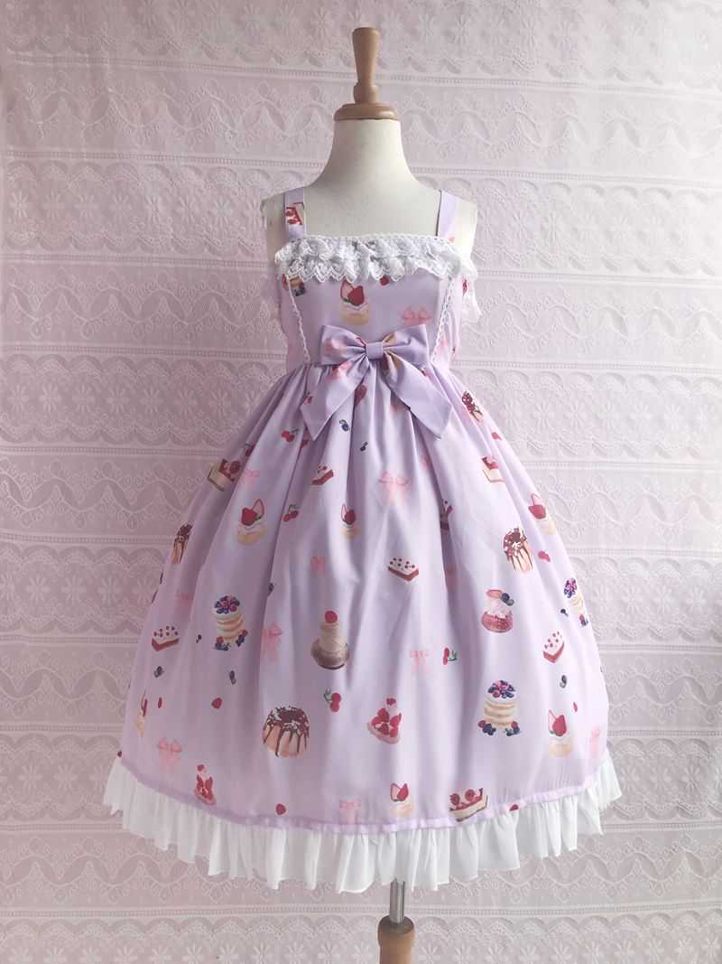 Yilia - Sweetheart Berry - Kawaii Lolita JSK Dress XS violet
