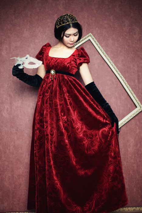 Surface Spell~Juliet~Gothic Long Lolita OP Dress S wine red(velvets) 
