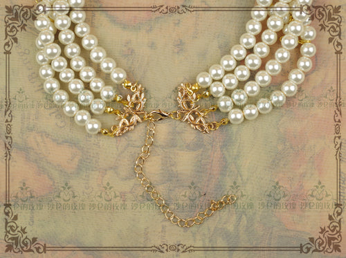 Rose of Sharon~ Classic Lolita Tiered Pearl Chain 1604:48743