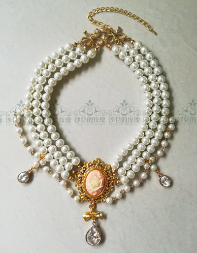 Rose of Sharon~ Classic Lolita Tiered Pearl Chain 1604:48755