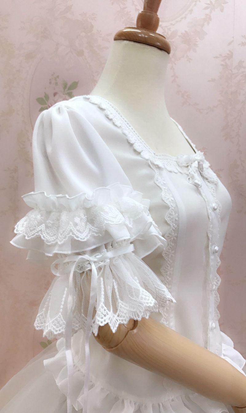 YIlia - Summer Lace Short Sleeve Lolita Blouse