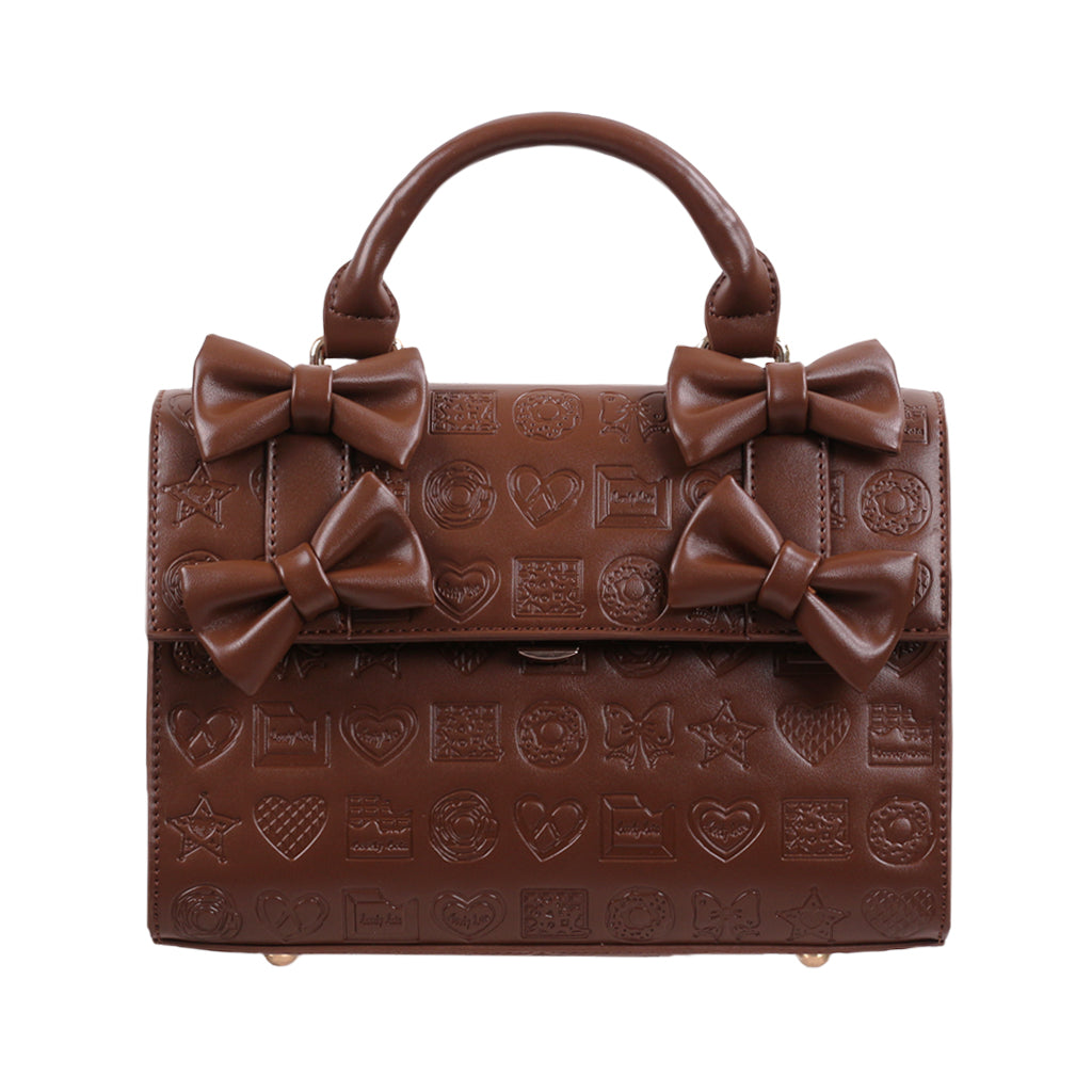Lovelylota - Sweet Heart Embossed Chocolate Lolita Bag