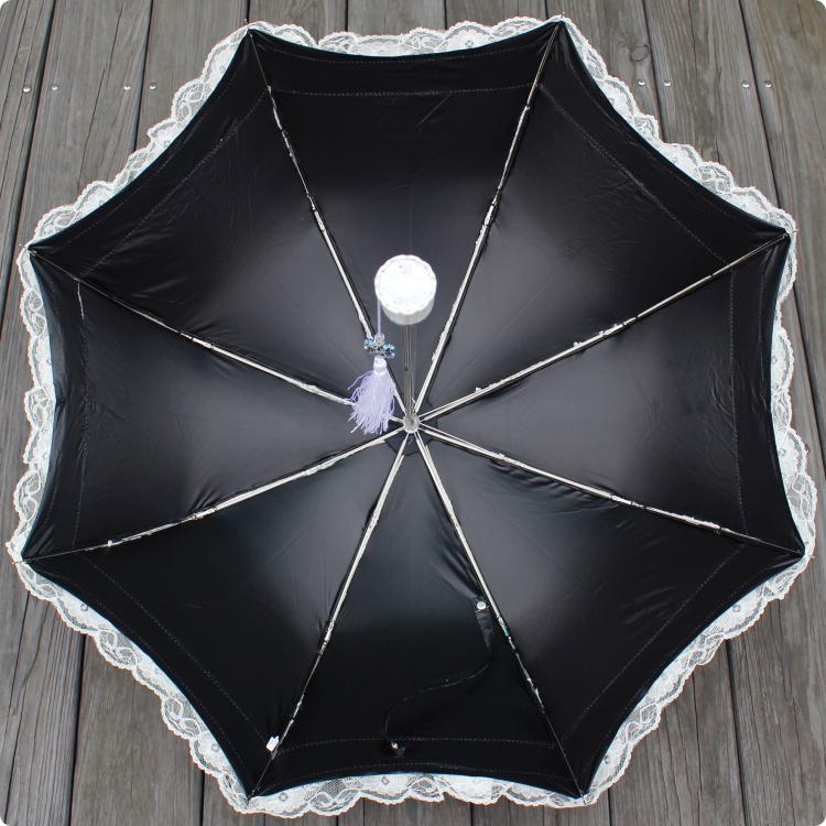 HualiBaLa - Foldable Sunscreen Lace Flounce Multicolors Lolita Parasol
