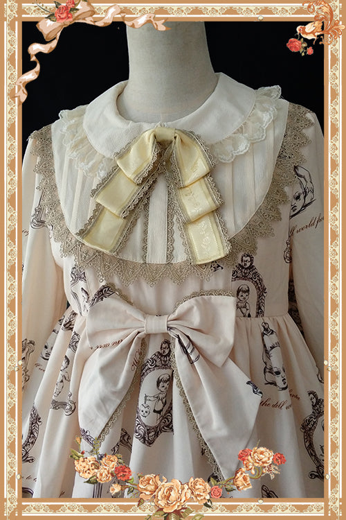 Infanta - Doll House - Sweet Lolita Accessory Bow Rose Brooch Champagne