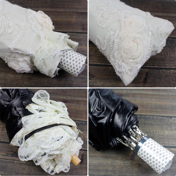 HualiBaLa - Foldable Sunscreen Lace Flounce Multicolors Lolita Parasol
