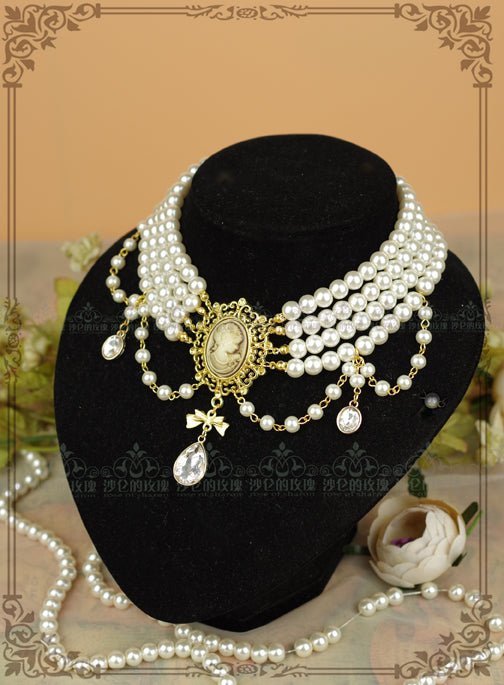 Rose of Sharon~ Classic Lolita Tiered Pearl Chain 1604:48761
