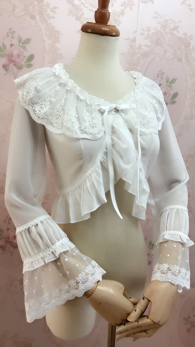 Yilia - Lolita Long Sleeve Chiffon Blouse
