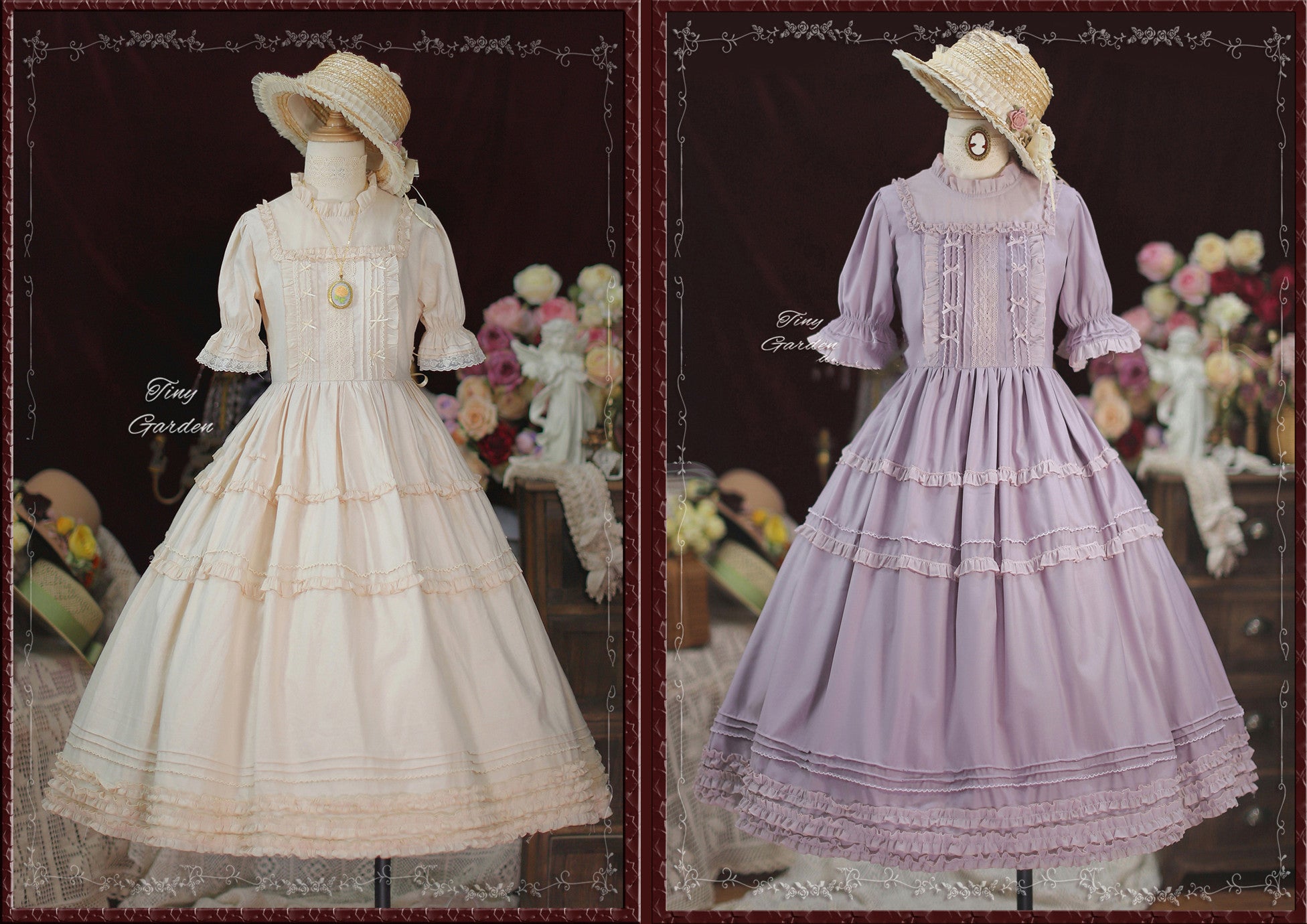 Tiny Garden~Vintage Ball~French Elegance Pin Tucks Lolita OP Dress 706:58941