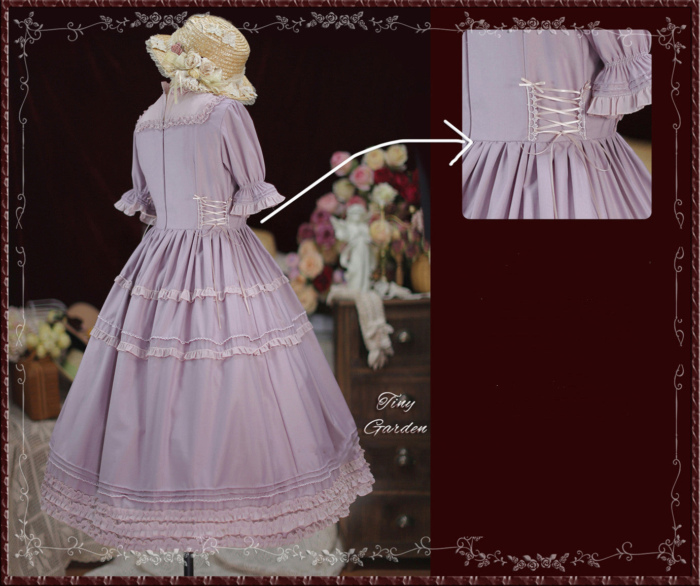 Tiny Garden~Vintage Ball~French Elegance Pin Tucks Lolita OP Dress 706:58951