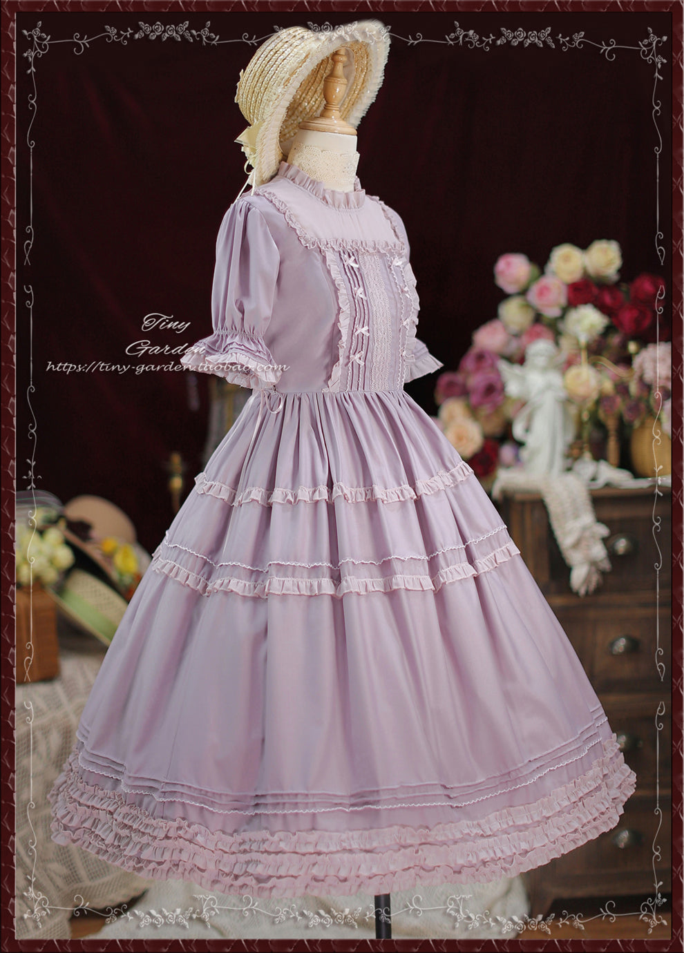 Tiny Garden~Vintage Ball~French Elegance Pin Tucks Lolita OP Dress 706:58949