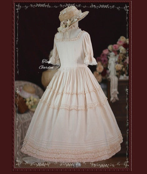 Tiny Garden~Vintage Ball~French Elegance Pin Tucks Lolita OP Dress 706:58959