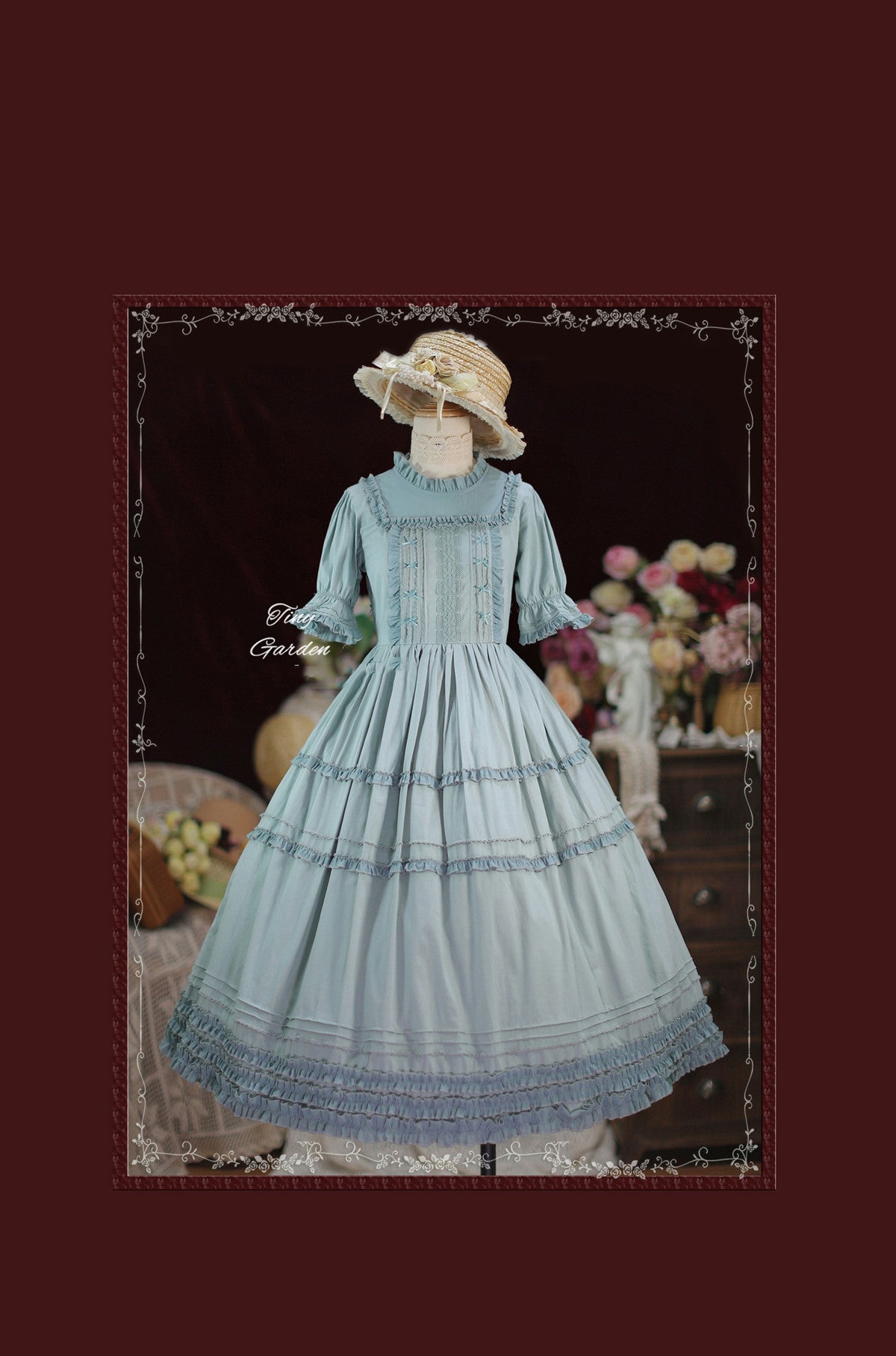 Tiny Garden~Vintage Ball~French Elegance Pin Tucks Lolita OP Dress 706:58955