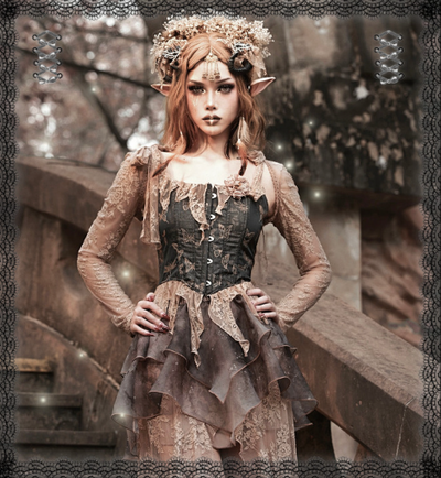 Blood Supply~Butterfly Pure~Russet Gothic Lolita Lace Bolero   
