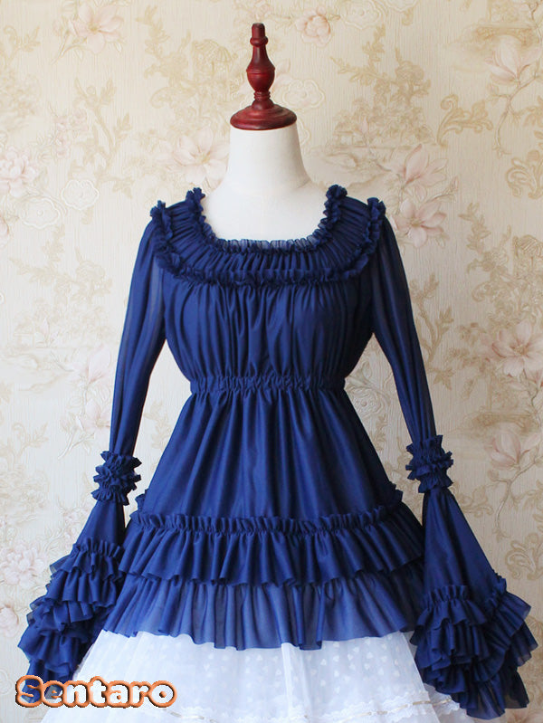 Sentaro - Shufrey - Classic Elegant Multicolor Lolita Blouse