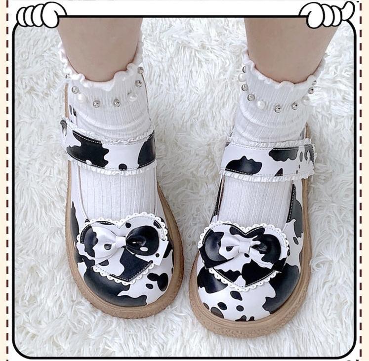 (Buyforme)Lixing Luo~Cute Milkmaid Round Toe Multicolor Lolita Shoes 12250:137252