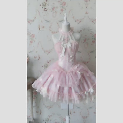 Alice Girl~Cross Maiden~Sweet Lolita Dress Ballet Halterneck Lolita JSK Dress
