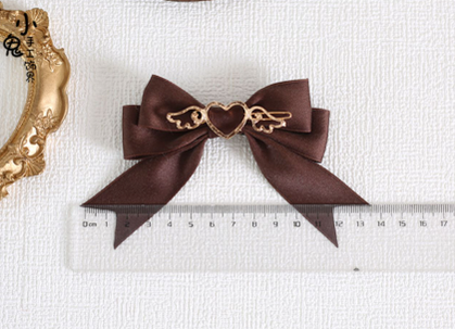 Xiaogui - Handmade Kawaii Bow Clips Brooch Multicolors