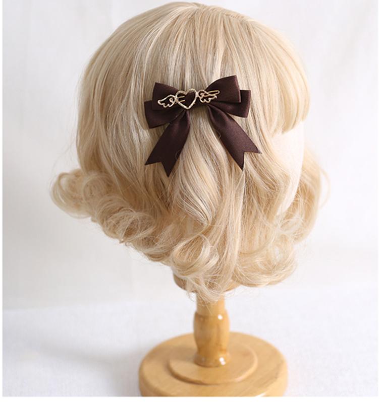 Xiaogui - Handmade Kawaii Bow Clips Brooch Multicolors