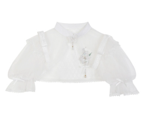 Cornfield Lolita - Wind Singing Lily - Qi Lolita Embroidered Dress Suit bolero S