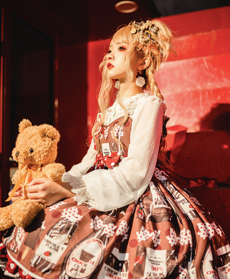 Confession Balloon - Sweet Lolita Chocolate Kawaii Daily Lolita JSK