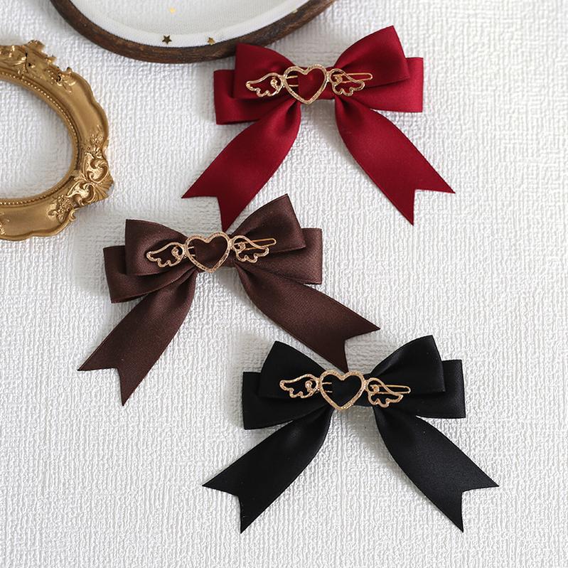 Xiaogui - Handmade Kawaii Bow Clips Brooch Multicolors