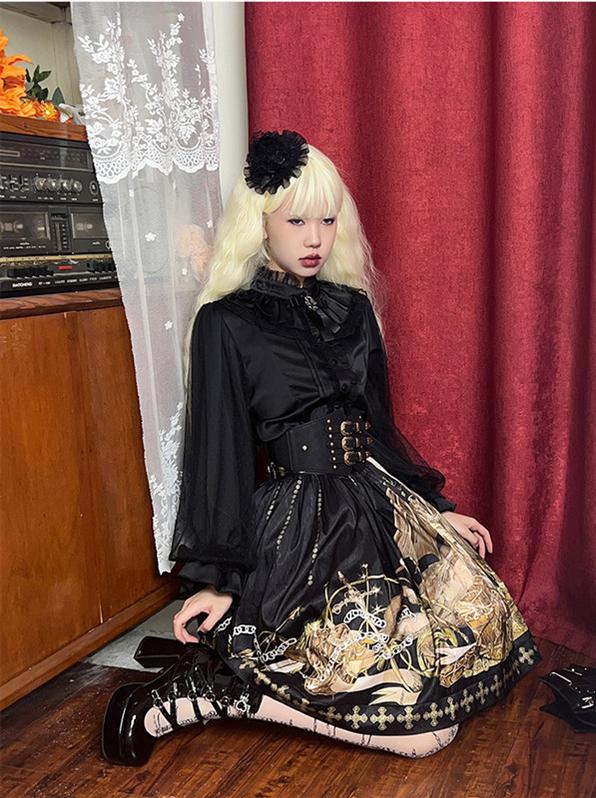 (Buyforme) Pure Tea For Dream~Cross Buckle Punk Lolita Shoes 6870:74034