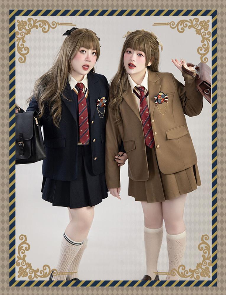Yingtang - Plus Size Lolita JK Suit Royal College Vintage