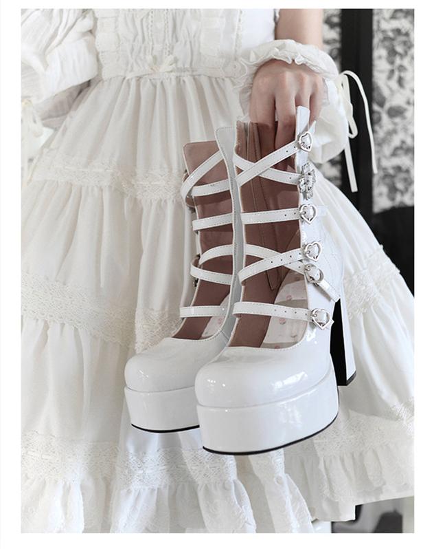 (Buyforme) Pure Tea For Dream~Cross Buckle Punk Lolita Shoes 6870:74000