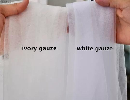 Youlapan - Bridal Face Covering Pearl Wedding Veil white