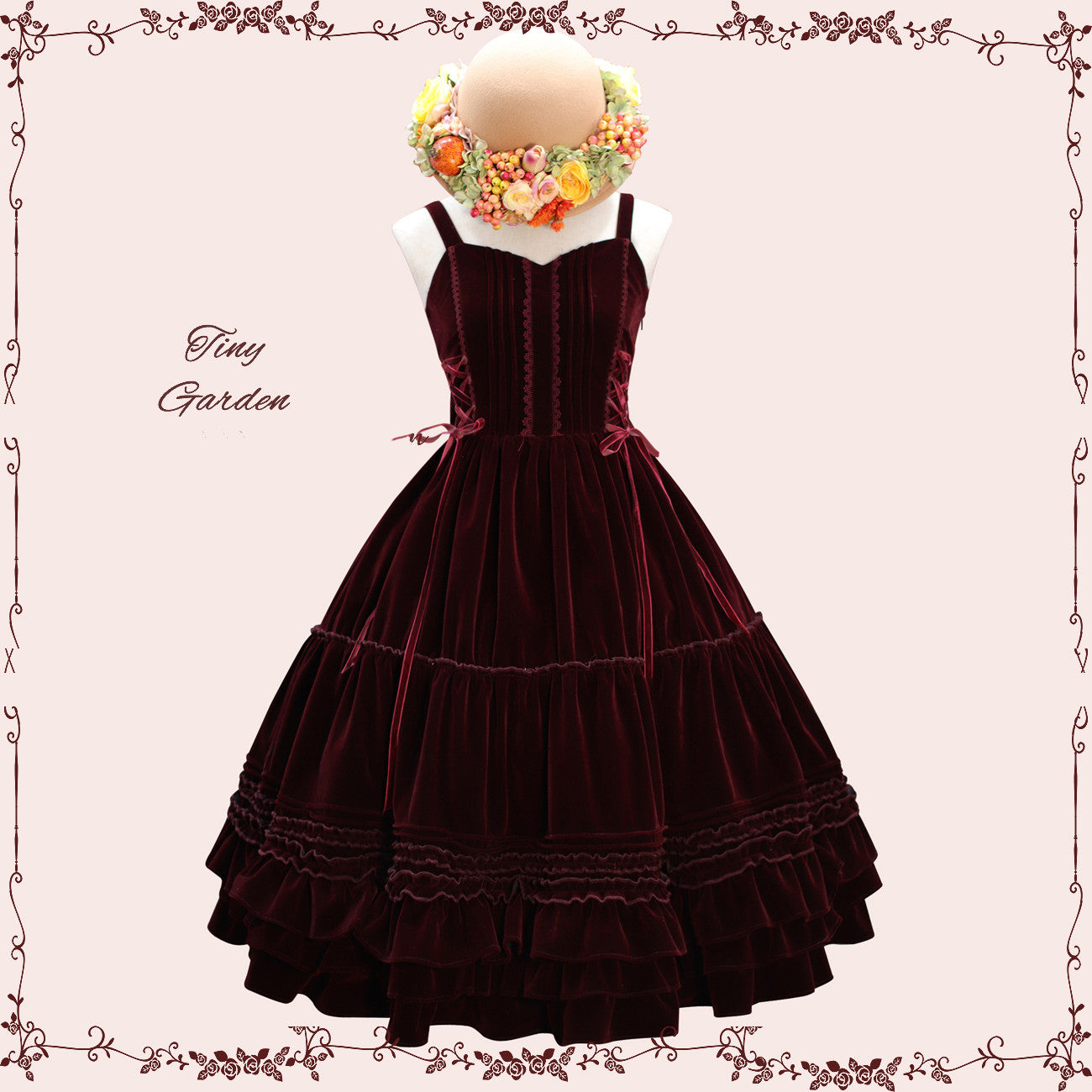 Tiny Garden - Garden Dance 2.0 - Elegant Lolita JSK Dress, Side Lace-Up (L M S / winter)) 446:61849