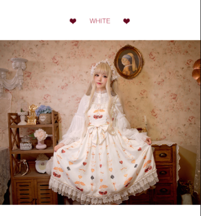 Sakurada Fawn - Alice's Cherry - Plus Size Lolita Shirt Chiffon Blouse