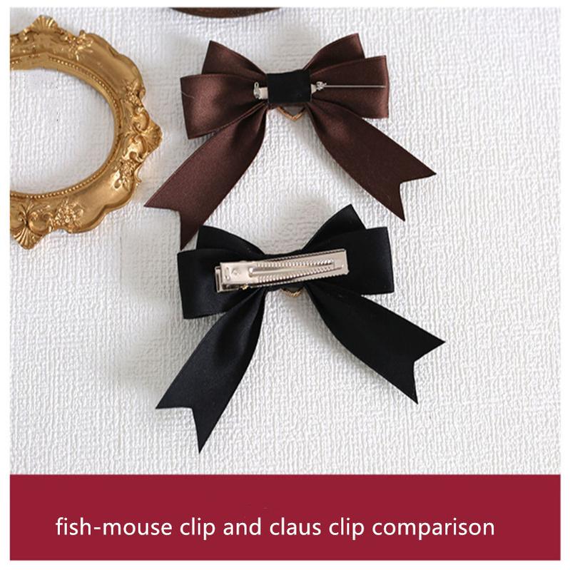 Xiaogui - Handmade Kawaii Bow Clips Brooch Multicolors