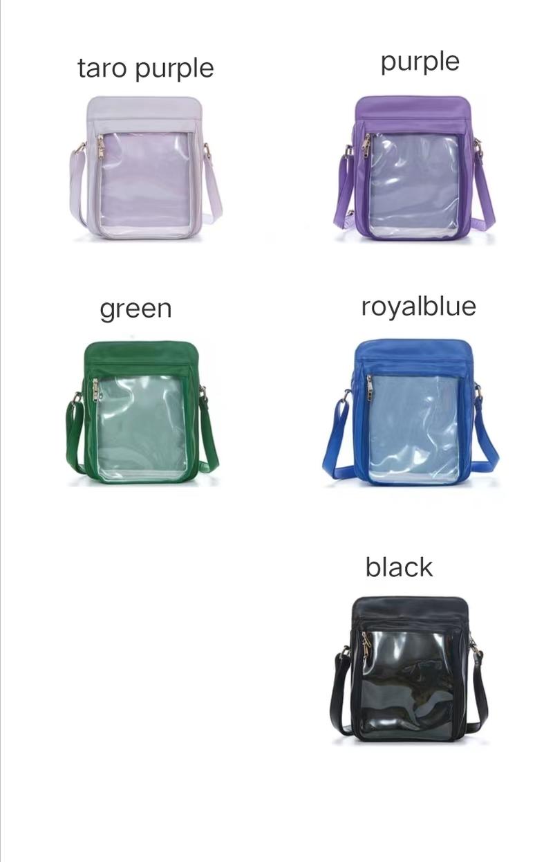 BerryQ - Casual Lolita Transparent Crossbody Ita Bag purple