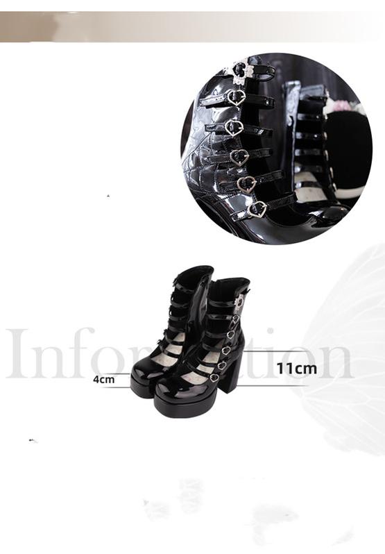 (Buyforme) Pure Tea For Dream~Cross Buckle Punk Lolita Shoes 6870:73990
