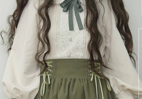 EESSILY~Countess's Autumn Tour~Retro Lolita Embroidery Long SK sk green small(S~M) 8318:129596
