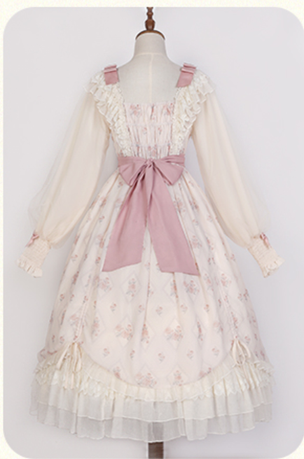 Letters from Unknown Star~Time Stationery~Elegant Lolita Long Sleeve OP Dress 11516:142324
