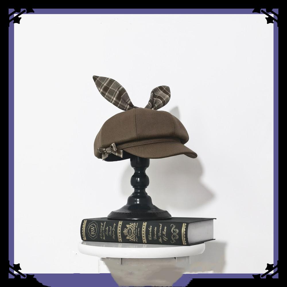 Princess Chronicles - Vintage Kawaii Bow Lolita Beret Brown - pre order
