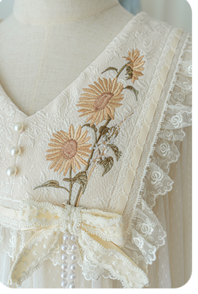 Letters from Unknown Star~Sunflower Diary~Spring Lolita Dress Long Sleeve OP 11510:131522