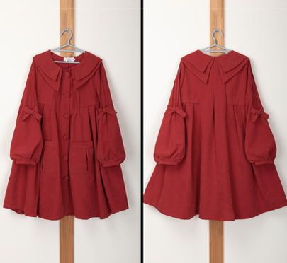 Forest Wardrobe - Country Lolita Warm Lovely Coat Multicolors S red