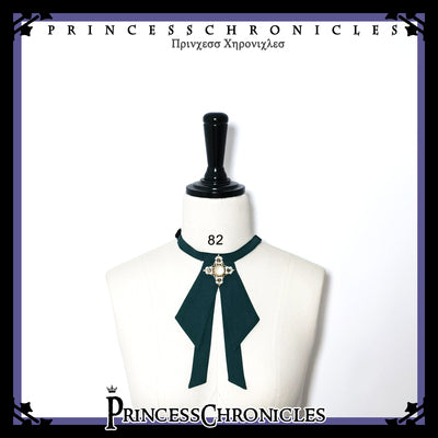 Princess Chronicles - Floating Phantom - Ouji Fashion Shirt S dark green bow tie (in-stock)