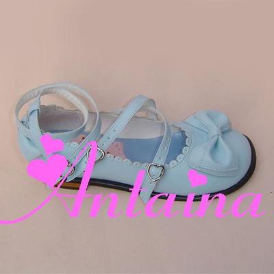 Antaina~ Japanese Style Lolita Tea Party Shoes Size 34-37 34 matte blue (heel 2.5cm) 