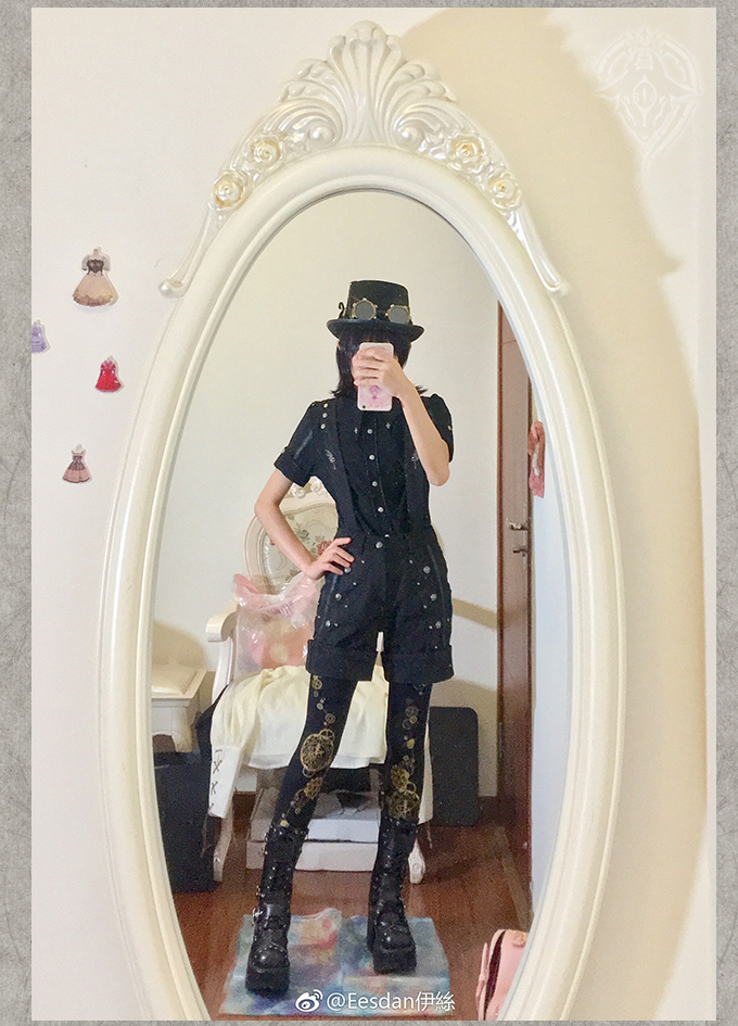 Arca et Ovis - Bat Wings - Gothic Lolita Blouse Ouji Fashion Lolita Shirt Long Sleeve