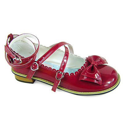 Antaina~ Japanese Style Lolita Tea Party Shoes Size 46-49 shining wine -low heel 2.5cm 46 